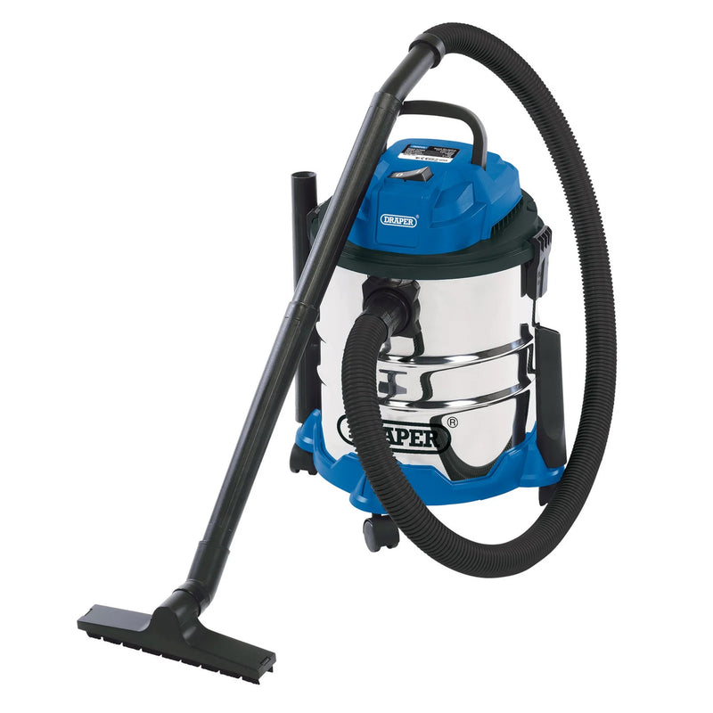 Draper Wet and Dry Vacuum Cleaner Stainless Steel Tank 1250W