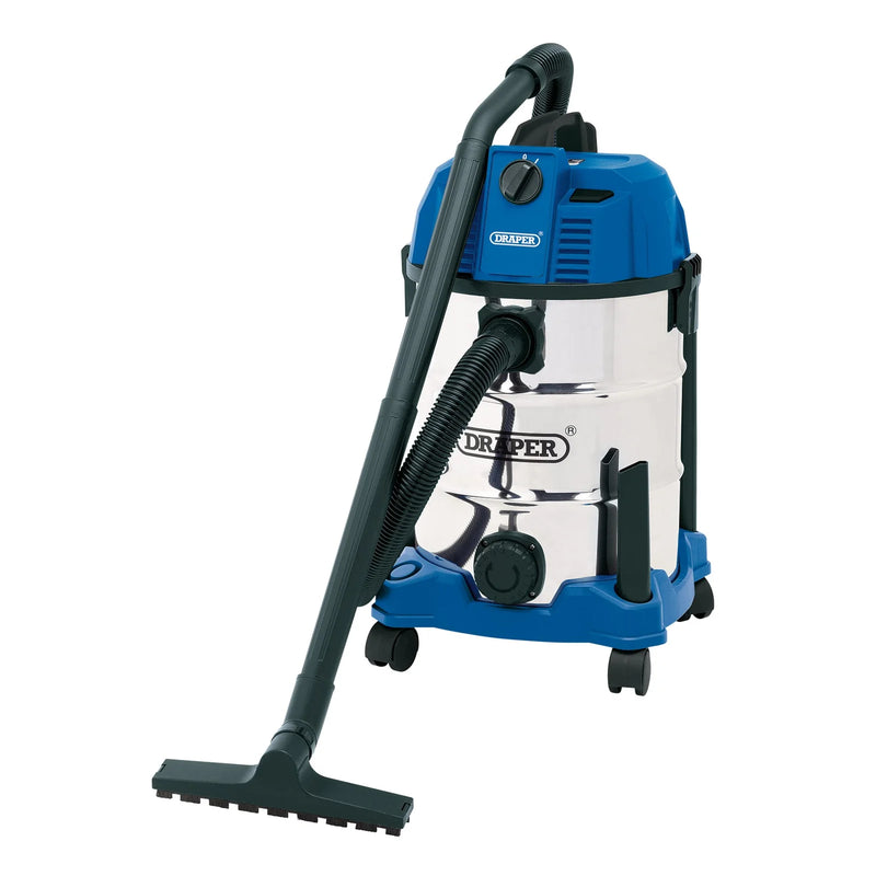Draper Wet and Dry Vacuum Cleaner Stainless Steel Tank 1250W