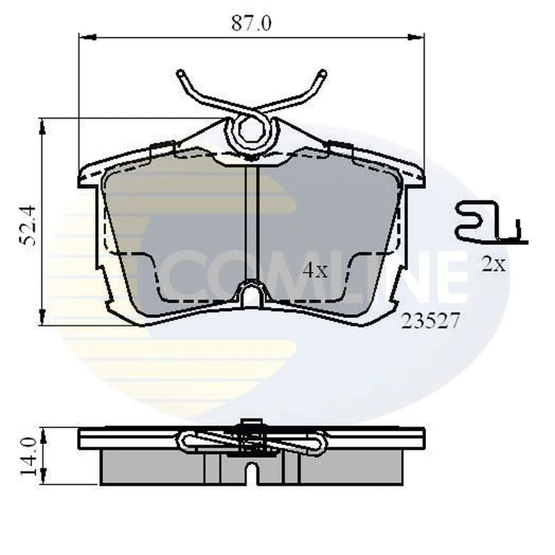 Comline 4 x Rear Brake Pad Set CBP3803