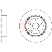 Apec 2 x Vented Rear Brake Discs DSK2895