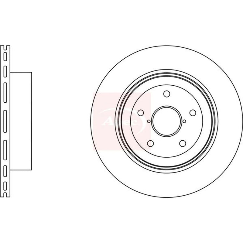 Apec 2 x Vented Rear Brake Discs DSK2895