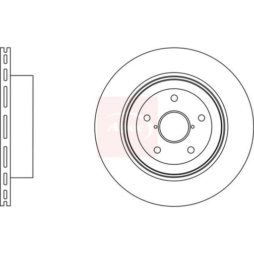 Apec 2 x Vented Rear Brake Discs DSK2895