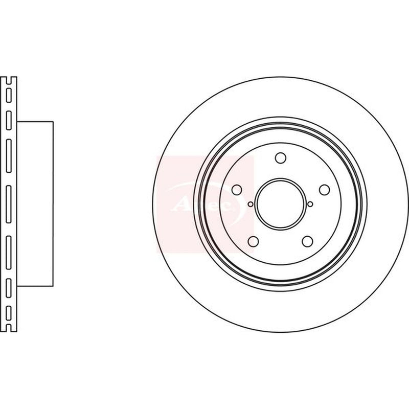 Apec 2 x Vented Rear Brake Discs DSK2895