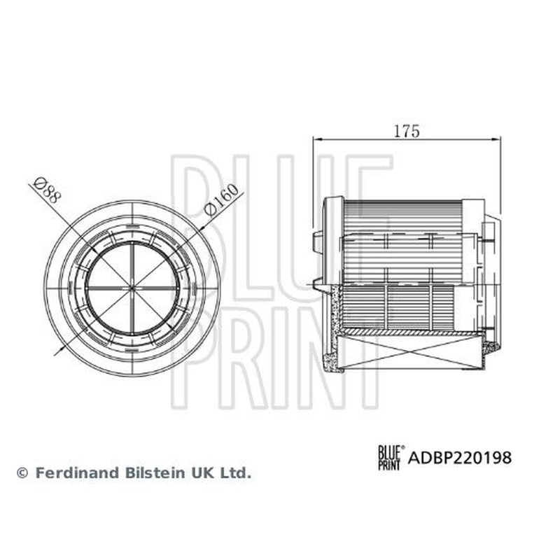 Blue Print Engine Air Filter ADBP220198