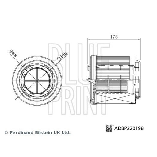 Blue Print Engine Air Filter ADBP220198