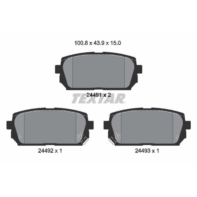Textar Rear Brake Pad Set 2449101