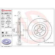 Brembo 2 x Internally Vented Front Brake Discs 09.8403.51