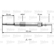 Valeo Diesel Engine Glow Plug 345115