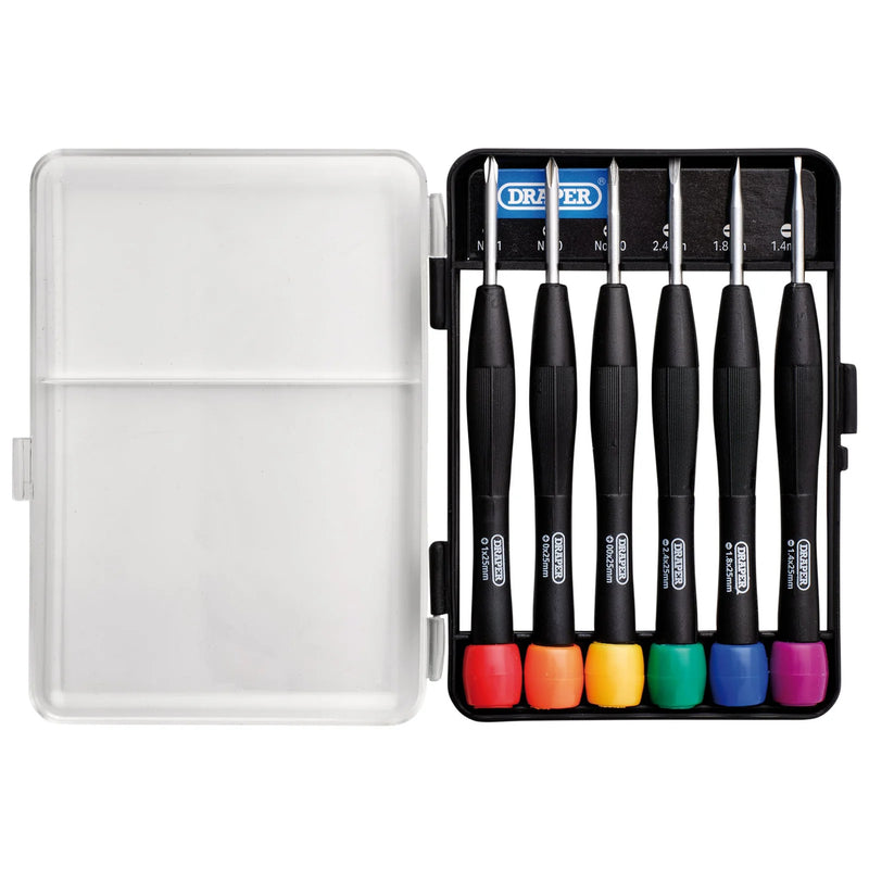 Draper Precision Screwdriver Set 6 Piece Hardened Steel