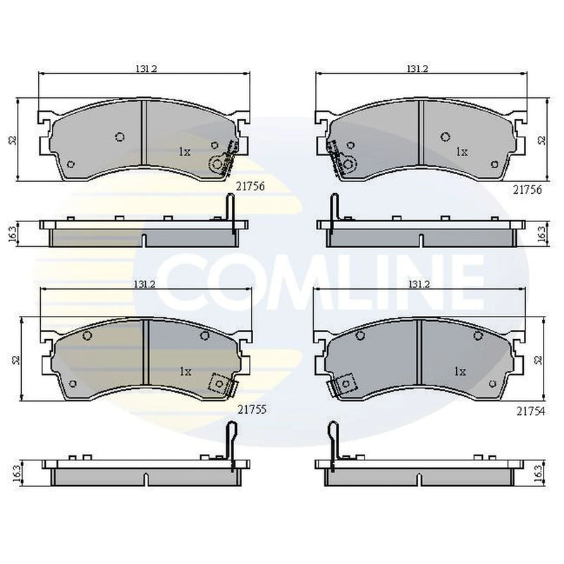 Comline 4 x Front Brake Pad Set CBP3326