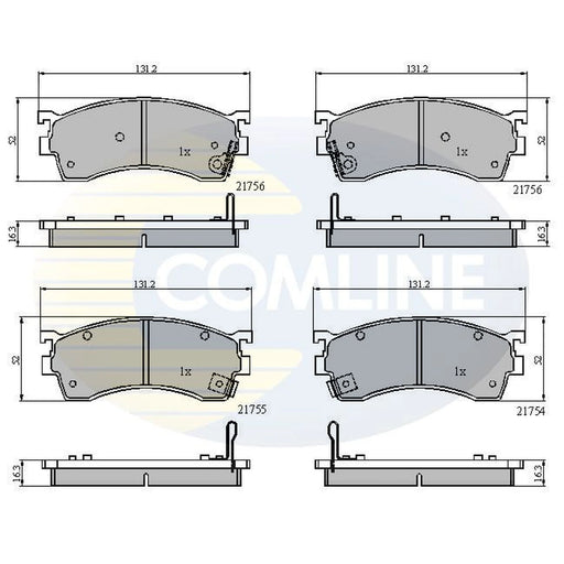 Comline 4 x Front Brake Pad Set CBP3326