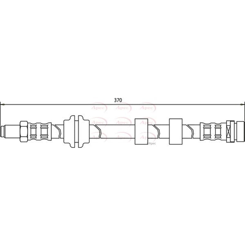 Apec Brake Hydraulic Hose Line Front HOS3094