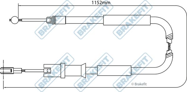 Apec Handbrake Cable Right Rear fits Mercedes-Benz Viano 2006-2007