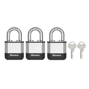 Master Lock Elite™ Laminated 45mm Padlock - 25mm Shackle (Pack of 3) - PK1EURTRI