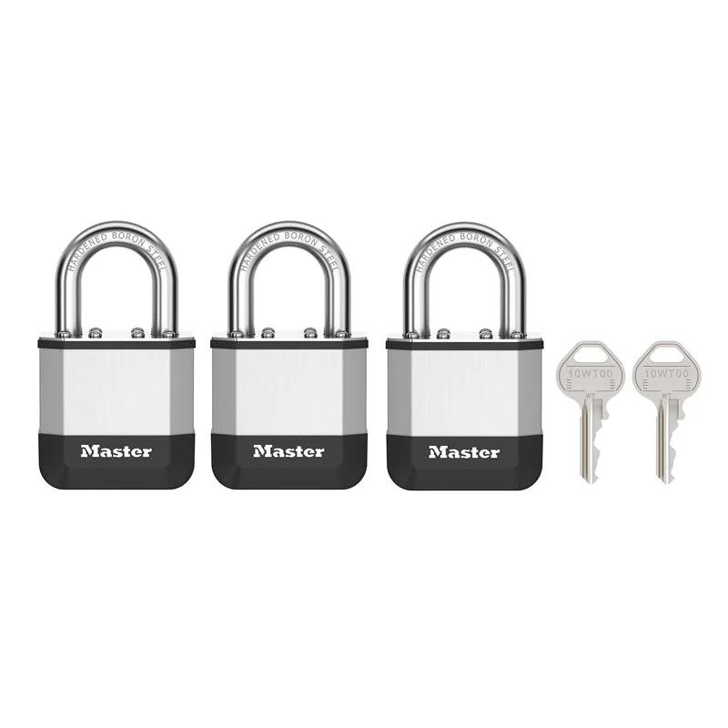 Master Lock Elite™ Laminated 45mm Padlock - 25mm Shackle (Pack of 3) - PK1EURTRI