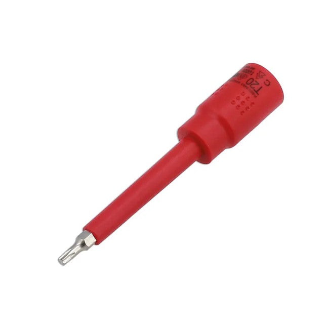 Laser Tools Insulated Extra Long Star Bit Socket 3/8"D T20 - PL