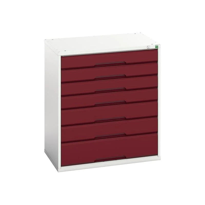 Bott Verso 7 Drawer Cabinet 800 x 900mm Crimson Red - 16925129.24