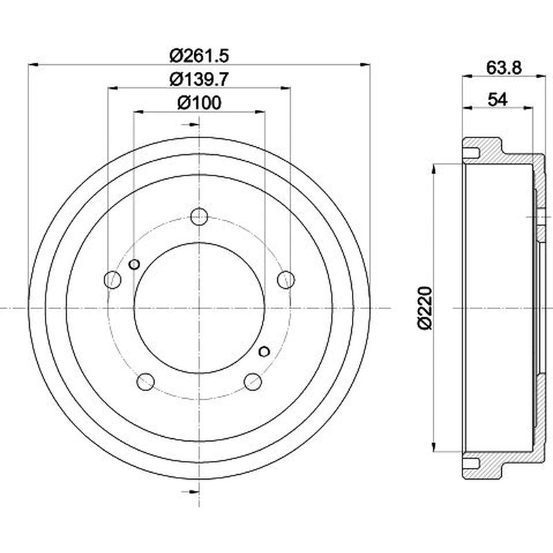 Mintex Brake Drum Assembly Rear MBD357
