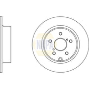 NAPA 2 x Solid Rear Brake Discs NBD5083