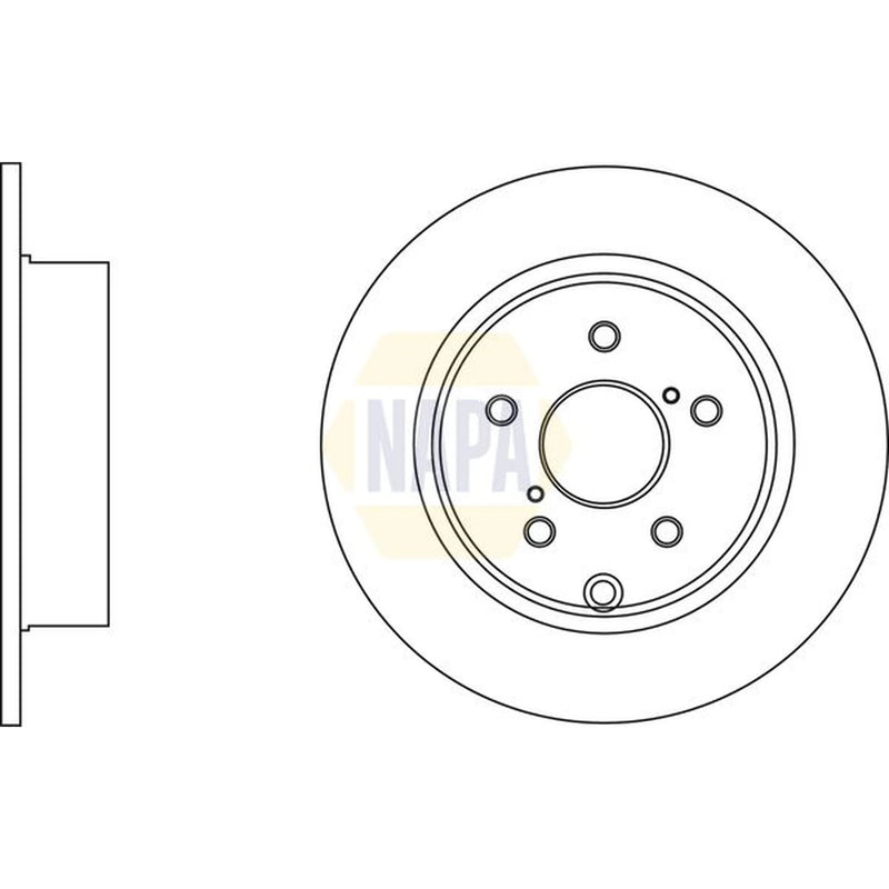 NAPA 2 x Solid Rear Brake Discs NBD5083