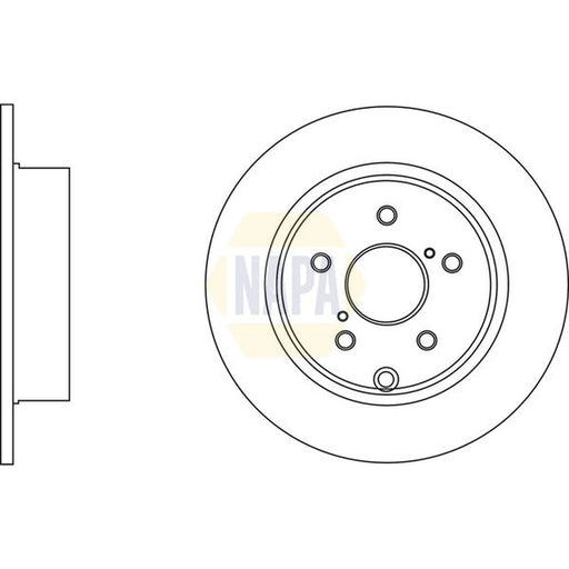 NAPA 2 x Solid Rear Brake Discs NBD5083