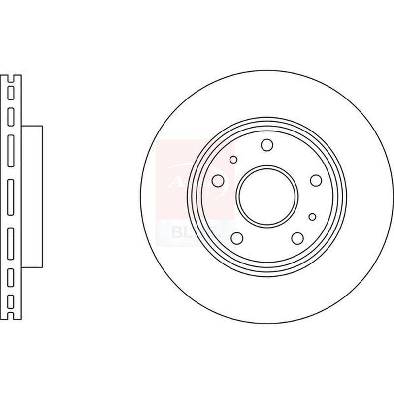 Apec 2 x Vented Front Brake Discs SDK6839