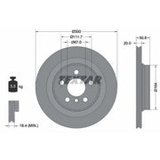 Textar 2 x Vented Rear Brake Discs 92274503