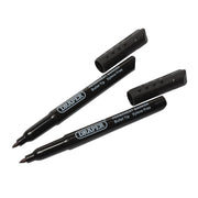 Draper Marker Pens, Black, Pack of 2