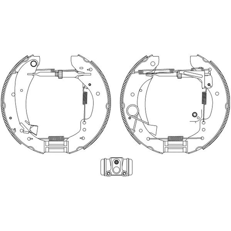 Mintex Brake Shoe Set Axle Kit MSP127