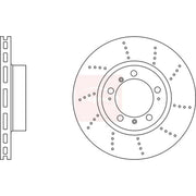 Apec 2 x Perforated/Vented Front Brake Discs DSK3059
