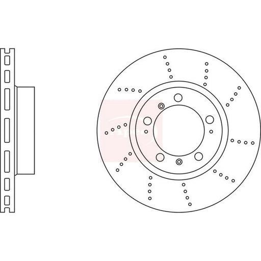 Apec 2 x Perforated/Vented Front Brake Discs DSK3059
