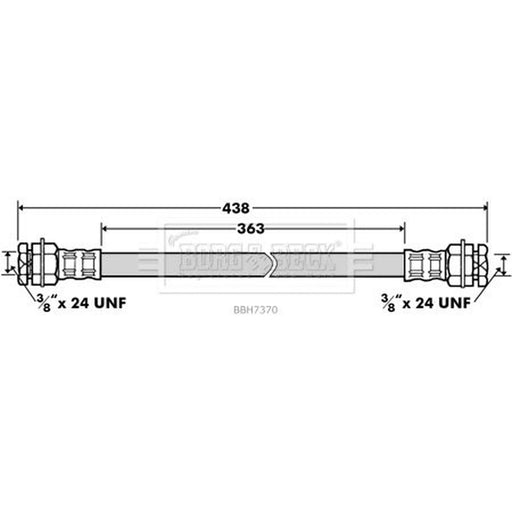 Borg & Beck Brake Hydraulic Hose Line Rear Left BBH7370