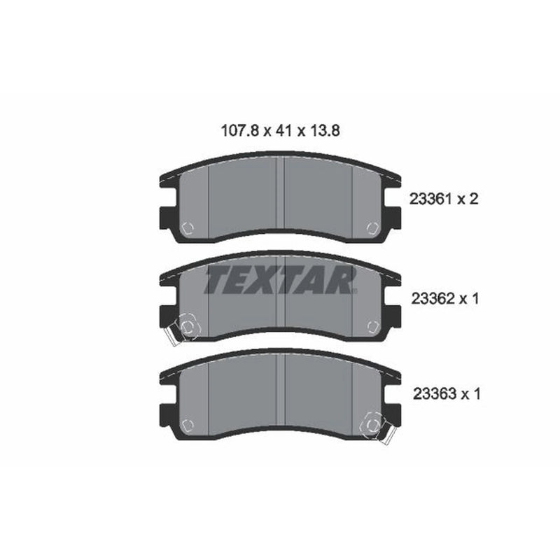 Textar Rear Brake Pad Set 2336101