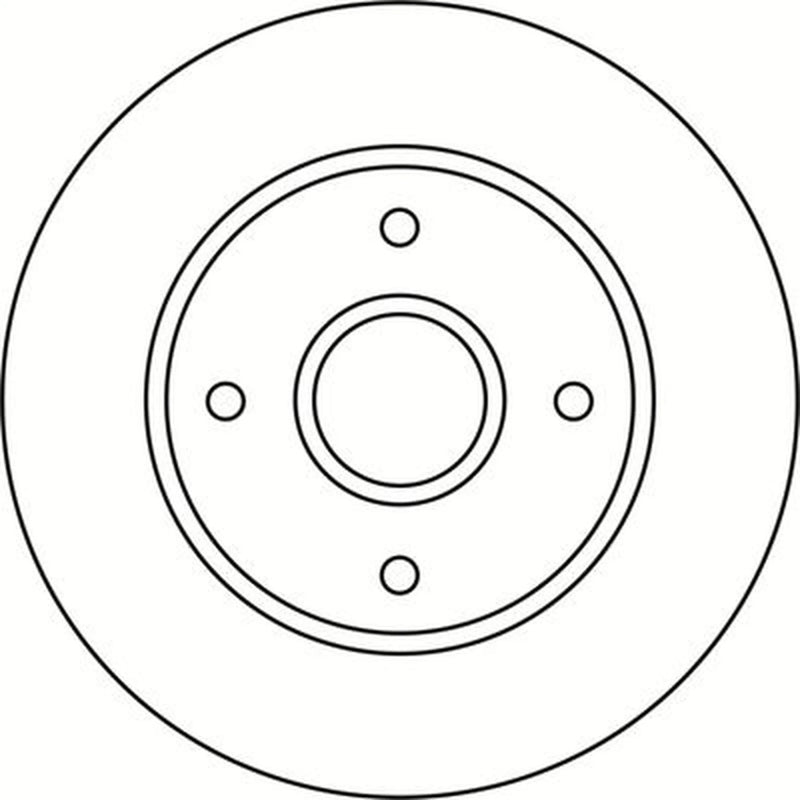 Abtex 2 x Solid Rear Brake Discs BD1598HS
