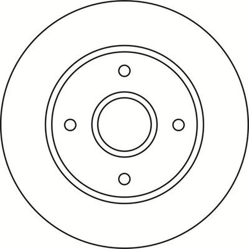 Abtex 2 x Solid Rear Brake Discs BD1598HS