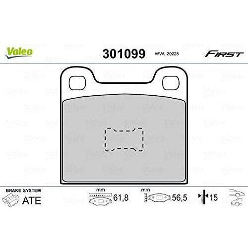 Genuine Valeo Brake Pads Ess Fits MercedesR107 Front/Rr Valeo  - Town Parts