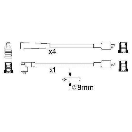 Genuine Bosch Ignition Lead B868 Fits Ford Escort Rs Custom - 2.0 - 78-80 098635 Bosch  - Town Parts