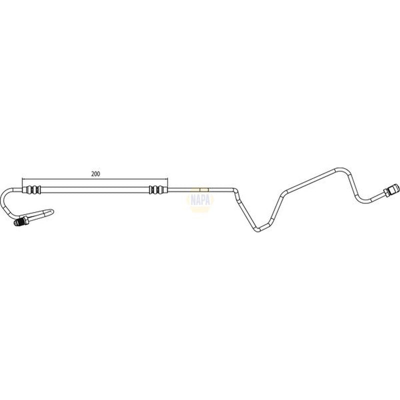 NAPA Brake Hydraulic Hose Line Rear Right NBH1132