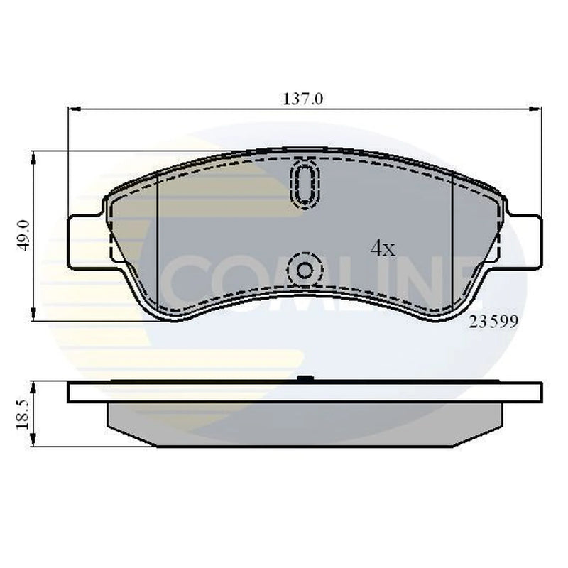 Comline 4 x Front Brake Pad Set CBP01033
