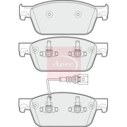 Apec Front Brake Pad Set PAD1782