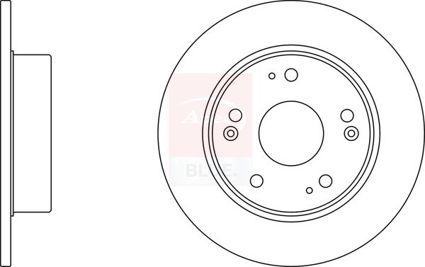 Apec 2 x Brake Disc Set Solid