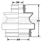 First Line Drive Shaft Bellow Kit Rear Left FCB6288