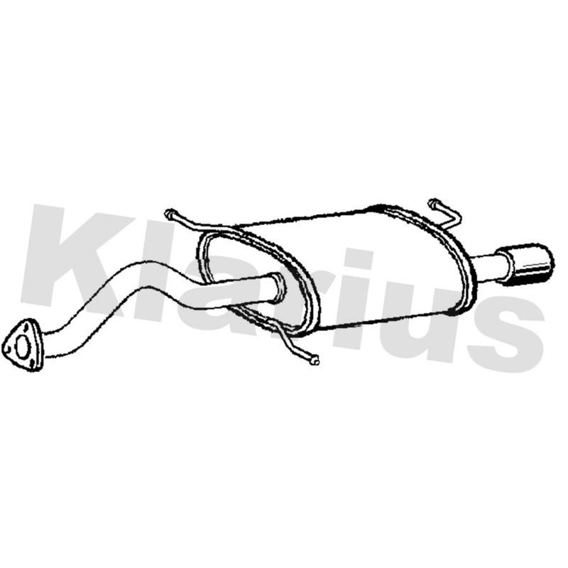 Klarius Box With Tail Pipe Rear VO329W