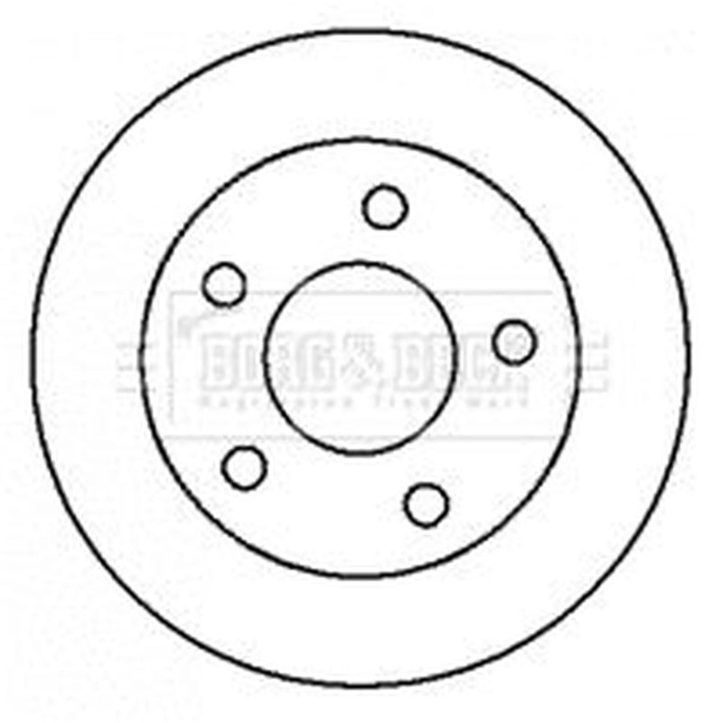 Borg & Beck 2 x Solid Rear Brake Discs BBD4304