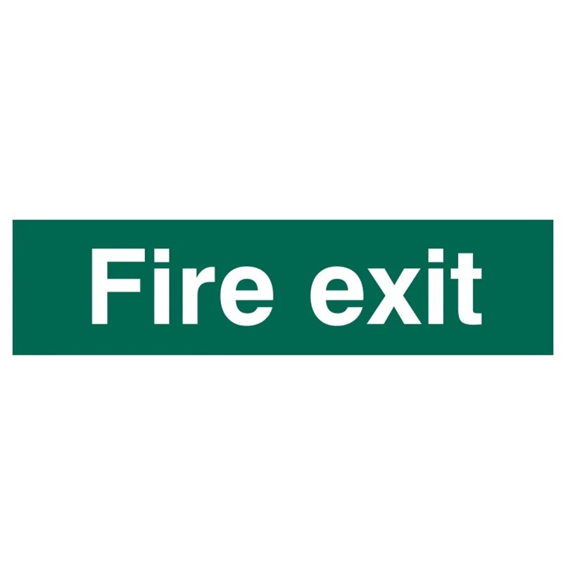 Scan Fire Exit Text Only - PVC Sign 200 x 50mm - 5204