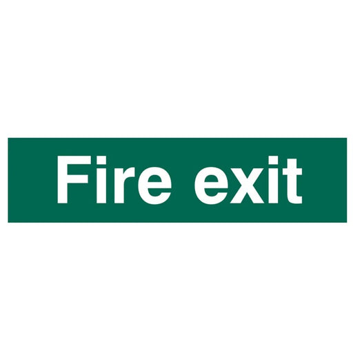 Scan Fire Exit Text Only - PVC Sign 200 x 50mm - 5204