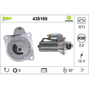 Valeo Starter Motor 12V 2.2kW 9 Teeth 438169