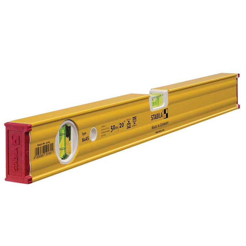 Stabila 80 AS Spirit Level 2 Vial 19164 50cm - 19164