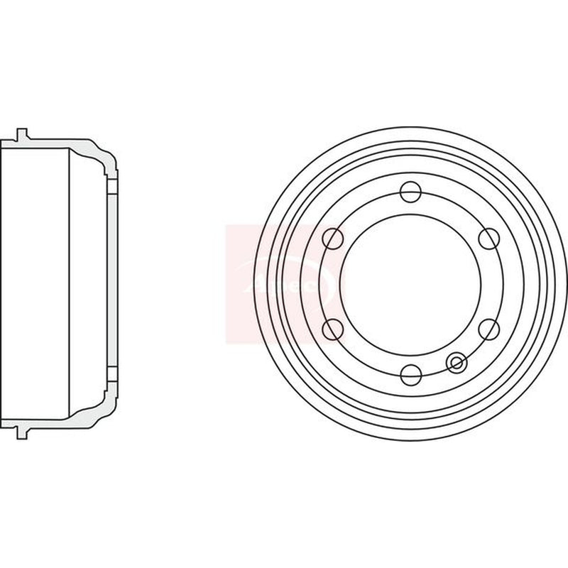 Apec Brake Drum Assembly Rear DRM9969