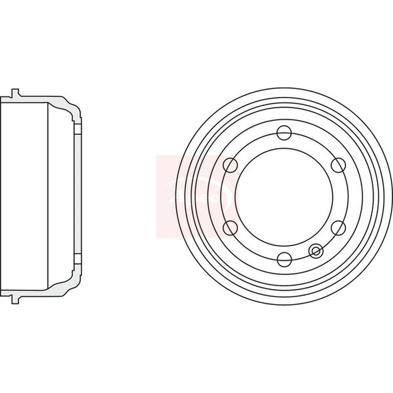 Apec Brake Drum Assembly Rear DRM9969